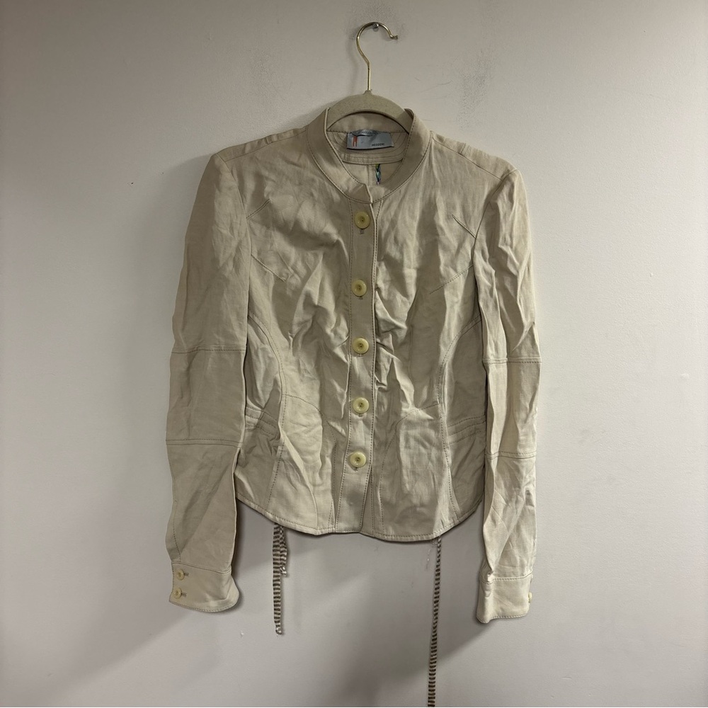 Missoni Cream Utility Jacket with Button Accents